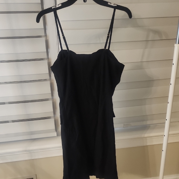 PAPER HEART Black Button-Front Mini Dress Size 12 - Picture 5 of 5
